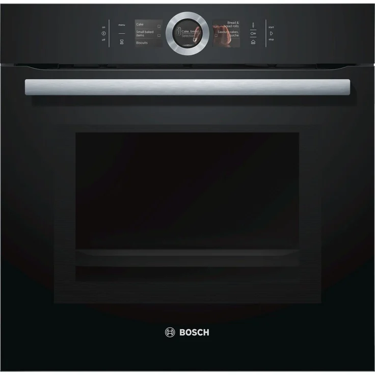 Bosch HNG6764B6 Backofen, Einbaugerät, Energieeffizienzklasse A, elektrisch, Volumen 67 l, Breite 59,5 cm, groß (ab 65 l), Pyrolytische Selbstreinigung, Mikrowellen- und Dampffunktion, schwarz – Bild 1