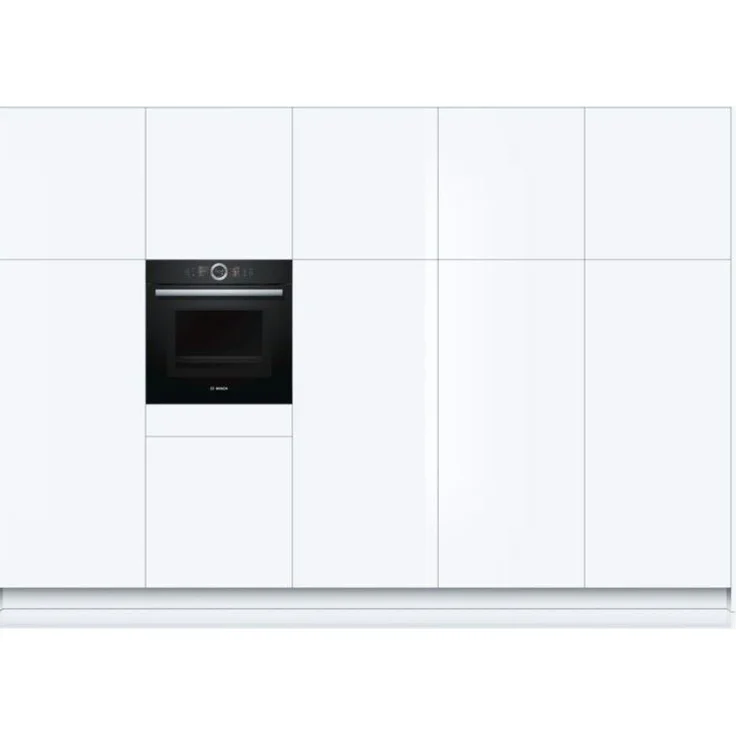 Bosch HNG6764B6 Backofen, Einbaugerät, Energieeffizienzklasse A, elektrisch, Volumen 67 l, Breite 59,5 cm, groß (ab 65 l), Pyrolytische Selbstreinigung, Mikrowellen- und Dampffunktion, schwarz – Bild 3
