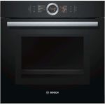 Bosch Serie 8 HMG6764B1 Backofen mit Mikrowelle, Einbau, Netzbetrieb, Volumen 67 l, Breite 59,4 cm, Kombinationsbetrieb mit Mikrowelle, Mikrowellenleistung 800 W, schwarz