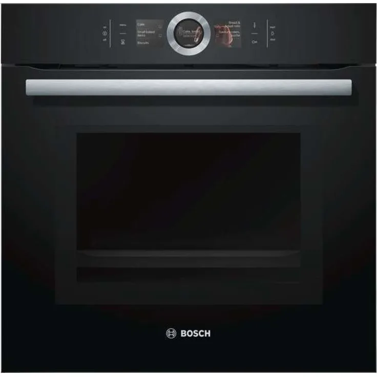 Bosch Serie 8 HMG6764B1 Backofen mit Mikrowelle, Einbau, Netzbetrieb, Volumen 67 l, Breite 59,4 cm, Kombinationsbetrieb mit Mikrowelle, Mikrowellenleistung 800 W, schwarz