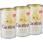 Caotina blanc, Kakao Pulver mit weißer Schweizer Schokolade, heiße Schokolade, Trinkschokolade, 3er Pack, 3 x 500g