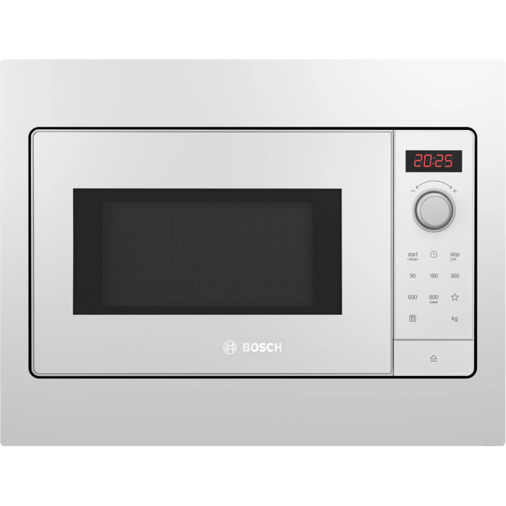 Bosch BFL523MW3 Mikrowelle, Einbaugerät, 800 Watt, 20 Liter Garraum, weiß – Bild 1