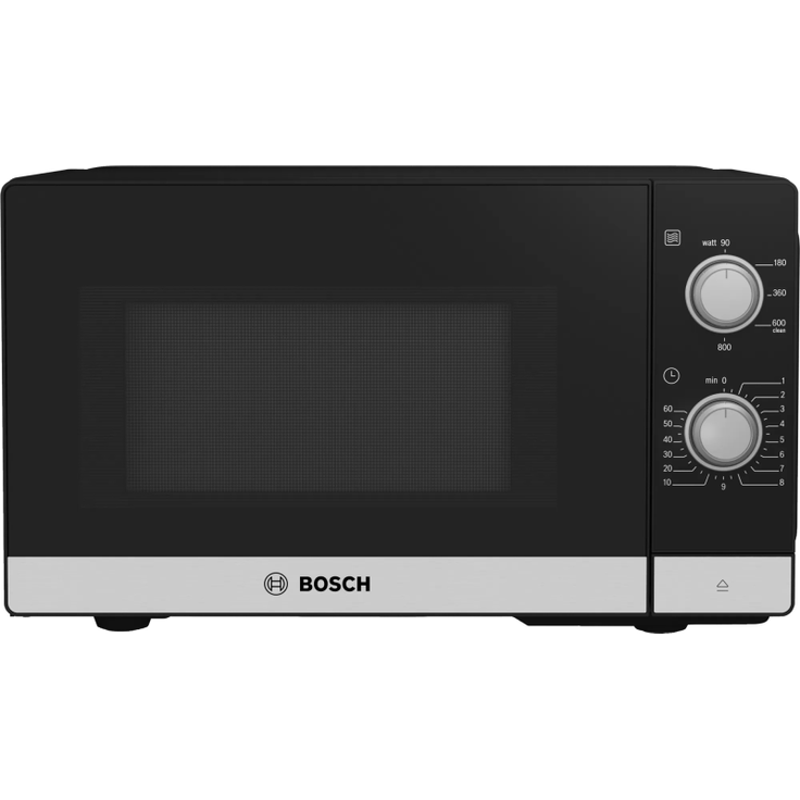 Bosch FFL020MS2 Mikrowelle, Standgerät, 800 Watt, 20 Liter Garraum, grau schwarz, lackiert