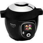 Krups Cook4Me Touch CZ9128 Multikocher, 1600 Watt, 4 Liter Fassungsvermögen, Edelstahl, schwarz