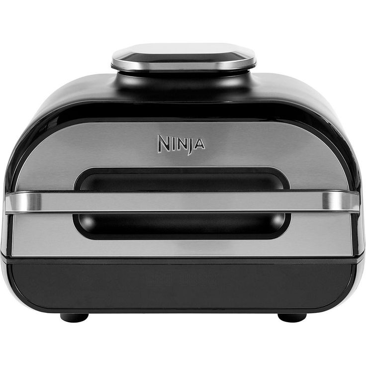 Ninja MAX AG551EU Heißluftfritteuse und Grill Foodi , ohne Öl, 2460 Watt, 3.8 Liter Fassungsvermögen, Kunststoff, silber schwarz