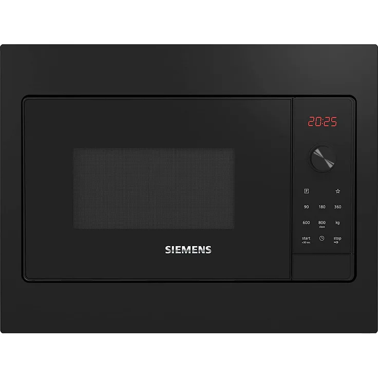 Siemens BF523LMB3 Mikrowelle, Einbaugerät, 800 Watt, 20 Liter Garraum, Auftaufunktion, inkl. Drehteller, schwarz