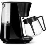 Tchibo Filterkaffeemaschine „Let’s Brew“, für bis zu 10 Tassen Filterkaffee, 1,2L Aroma-Glaskaraffe, Edelstahl-Warmhalteplatte, Tropf-Stopp, Abschaltautomatik, Schwarz