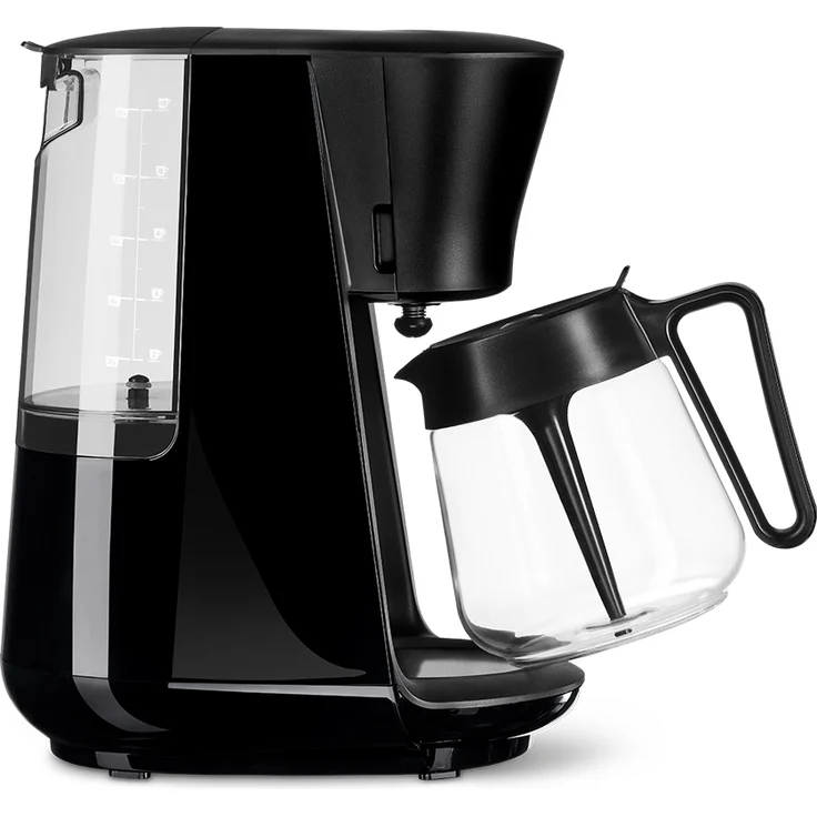 Tchibo Filterkaffeemaschine „Let’s Brew“, für bis zu 10 Tassen Filterkaffee, 1,2L Aroma-Glaskaraffe, Edelstahl-Warmhalteplatte, Tropf-Stopp, Abschaltautomatik, Schwarz – Bild 1