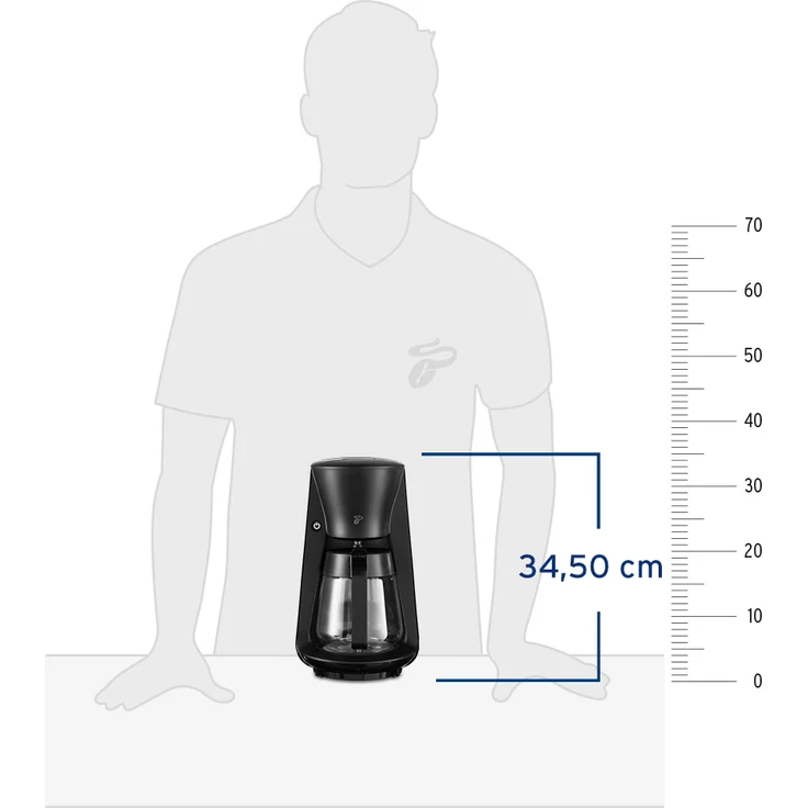 Tchibo Filterkaffeemaschine „Let’s Brew“, für bis zu 10 Tassen Filterkaffee, 1,2L Aroma-Glaskaraffe, Edelstahl-Warmhalteplatte, Tropf-Stopp, Abschaltautomatik, Schwarz – Bild 8