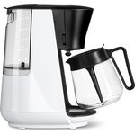 Tchibo Filterkaffeemaschine „Let’s Brew“, für bis zu 10 Tassen Filterkaffee, 1,2L Aroma-Glaskaraffe, Edelstahl-Warmhalteplatte, Tropf-Stopp, Abschaltautomatik, Weiß