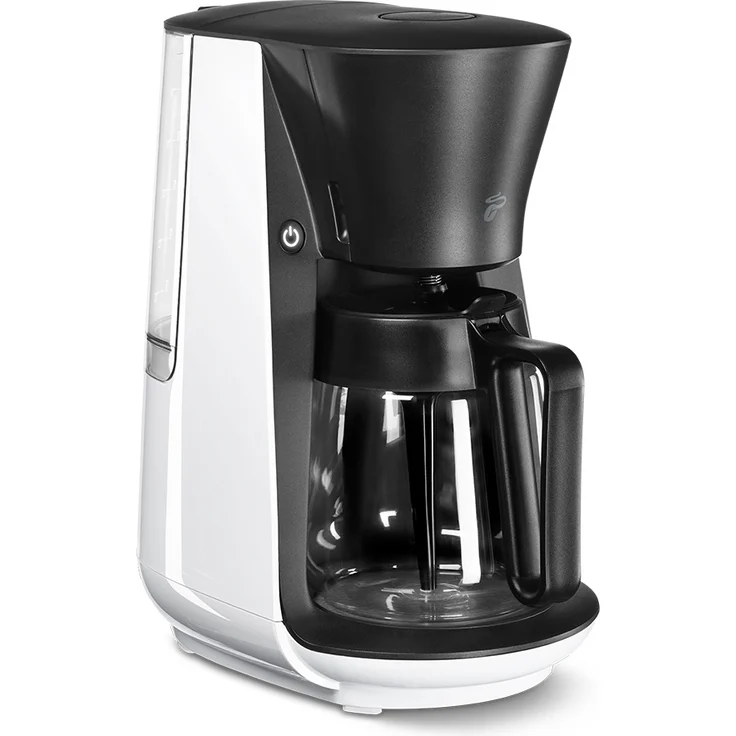 Tchibo Filterkaffeemaschine „Let’s Brew“, für bis zu 10 Tassen Filterkaffee, 1,2L Aroma-Glaskaraffe, Edelstahl-Warmhalteplatte, Tropf-Stopp, Abschaltautomatik, Weiß – Bild 2