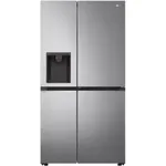LG GSJV71PZTE Side-by-Side-Kühlschrank, freistehend, silber, NoFrost, Eiswürfel-, Crushed Ice- und Wasserspender, Wassertank, Multiairflow, LED Beleuchtung, ThinQ, Breite 91 cm