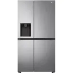 LG GSLV71PZTE Side-by-Side-Kühlschrank, freistehend, silber, NoFrost, Eiswürfel-, Crushed Ice- und Wasserspender, Wassertank, ThinQ, Schnellgefrieren, LED, Breite 91 cm