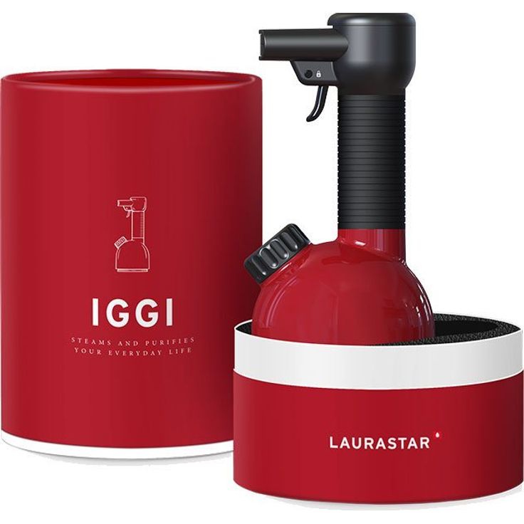 Laurastar Iggi Intense Red Handdampfreiniger- & glätter, 850 W, desinfiziert Textilien und Gegenstände, Steamer