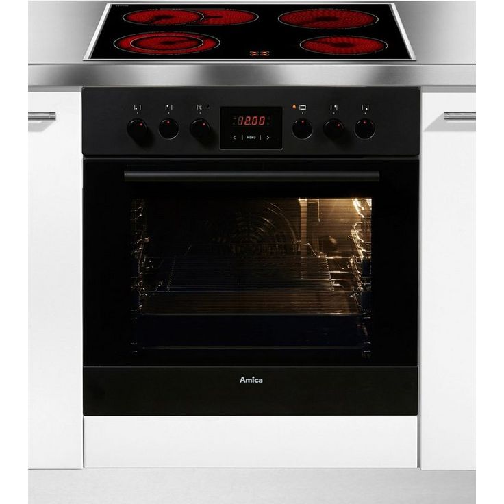Amica Elektro-Herd-Set EHC 12921 SM, mit Backauszug, SteamClean-Funktion