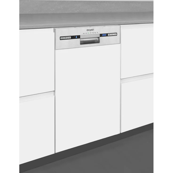 Exquisit EGSP2109-EB-030E, Geschirrspüler, E, Geräuschemissionsklasse C, Geräuschemissionen 47 Dezibel – Bild 6