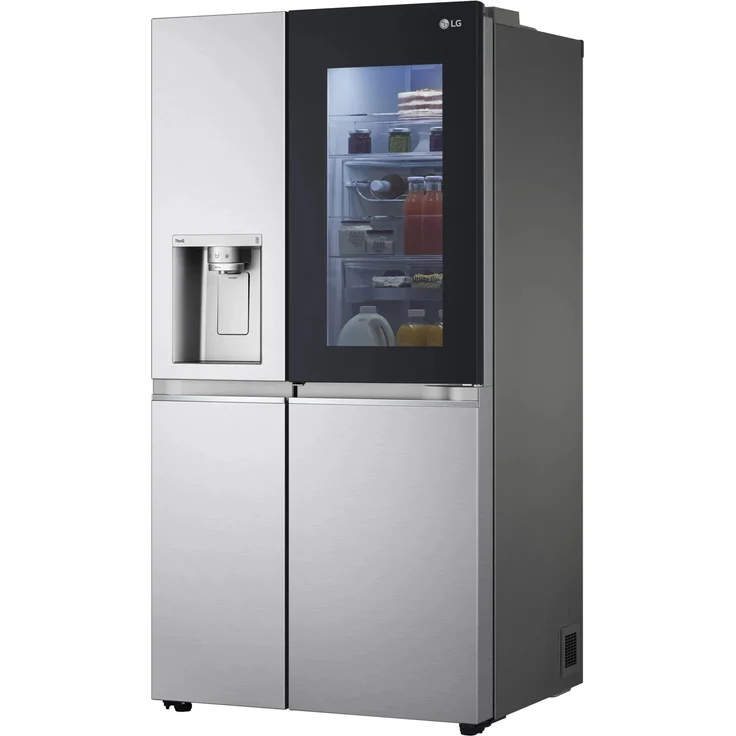LG GSXV91BSAE Side-by-Side-Kühlschrank, freistehend, edelstahl, Total NoFrost, InstaView, Wasser- und Eiswürfelspender, Wassertank, Breite 91.3 cm – Bild 2