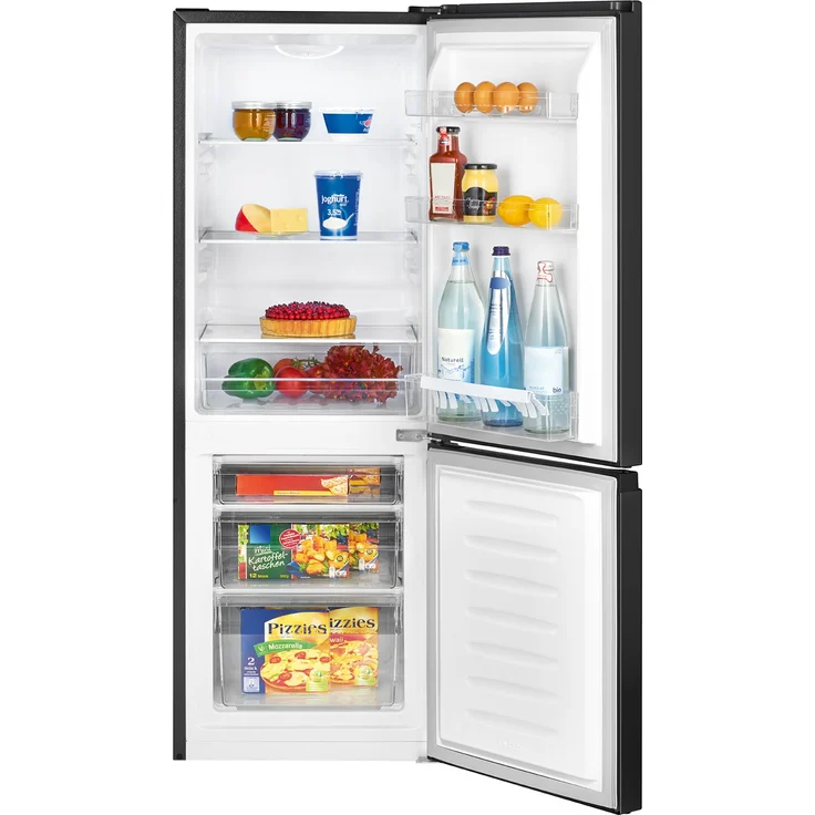 Bomann KG 322.1 Kühl-Gefrierkombination, freistehend, schwarz, Abtauautomatik, LED, Breite 49.5 cm, Energieklasse D – Bild 4