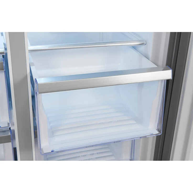 Exquisit MD430-100-WS-200E Multidoor Side-by-Side-Kühlschrank, freistehend, inoxlook, edelstahl – Bild 10
