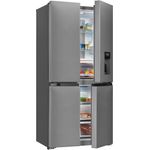 Exquisit MD430-100-WS-200E Multidoor Side-by-Side-Kühlschrank, freistehend, inoxlook, edelstahl