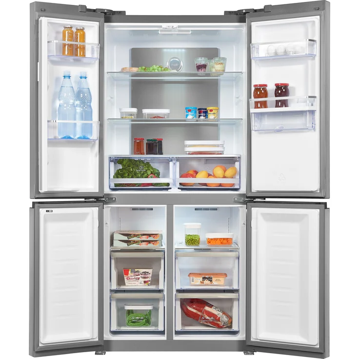 Exquisit MD430-100-WS-200E Multidoor Side-by-Side-Kühlschrank, freistehend, inoxlook, edelstahl – Bild 4