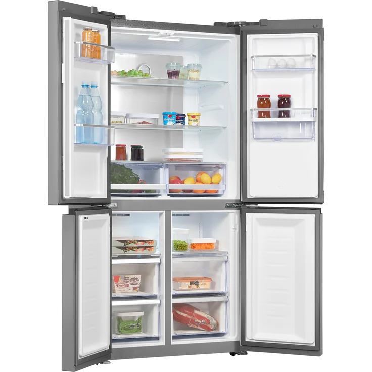 Exquisit MD430-100-WS-200E Multidoor Side-by-Side-Kühlschrank, freistehend, inoxlook, edelstahl – Bild 5