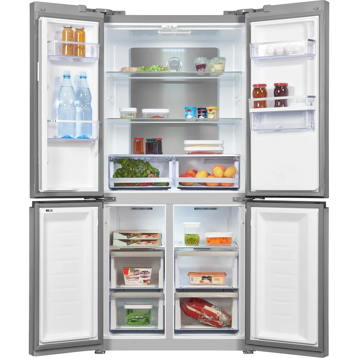 Exquisit MD430-100-WS-200E Multidoor Side-by-Side-Kühlschrank, freistehend, inoxlook, dark inox – Bild 5