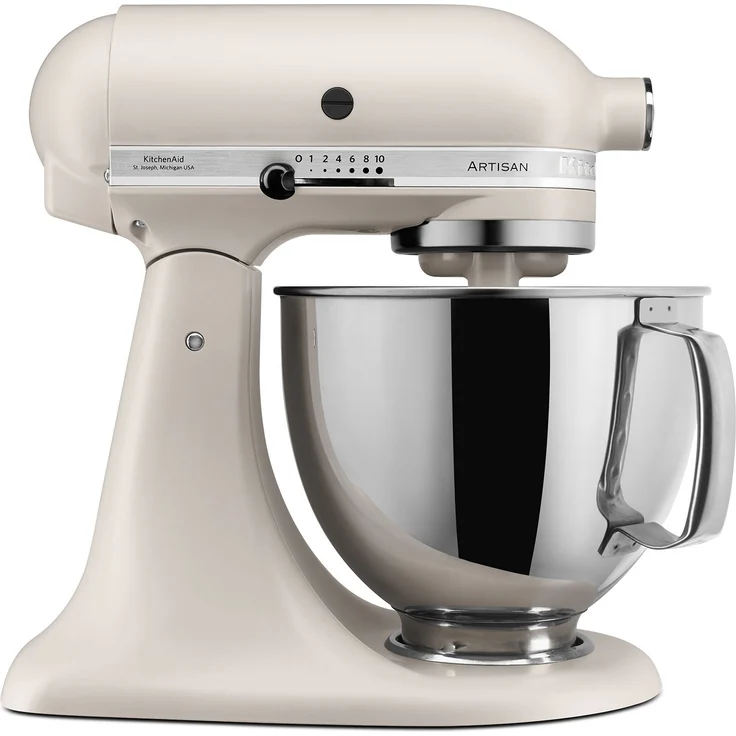 KitchenAid 5KSM125EMH Küchenmaschine mit Direktantrieb, 300W, 4,8L Edelstahlschüssel, Zink, milkshake, Serie: 5KSM125 – Bild 1