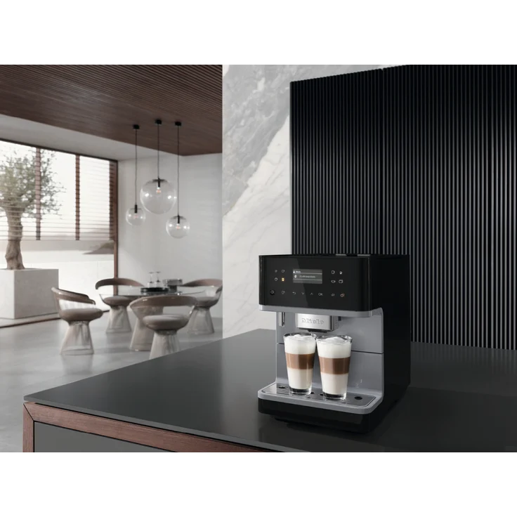 Miele CM 6160 SilverEdition Kaffeevollautomat mit WiFiConnect, 1,8 l Wassertank, Milchaufschäumer, silber – Bild 4