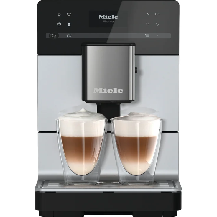 Miele CM 5510 Kaffeevollautomat, Milchaufschäumer, 1,3 l Wassertank, silber – Bild 1