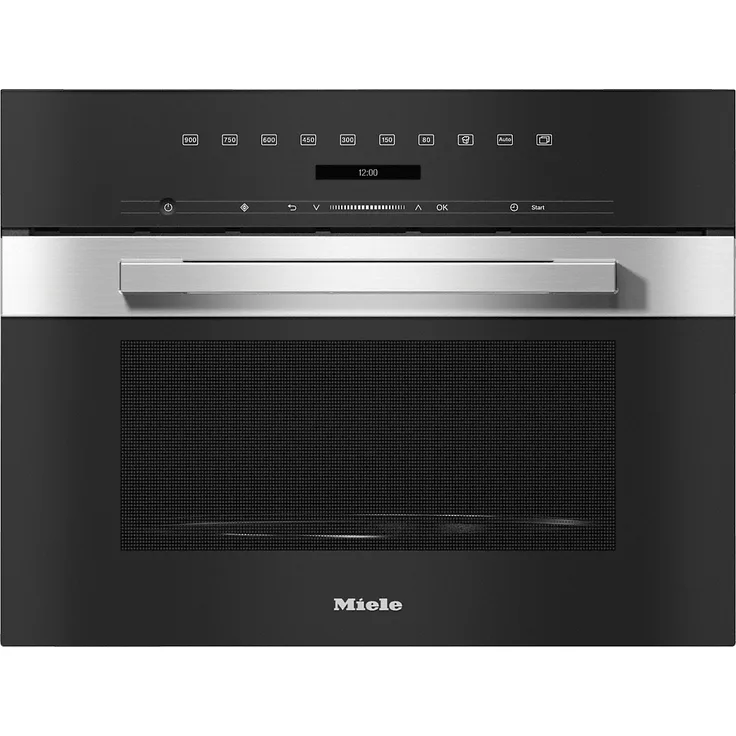 Miele M 7240 TC Einbau-Mikrowelle, 46 l Garraumvolumen, 1600 Watt, schwarz-silber