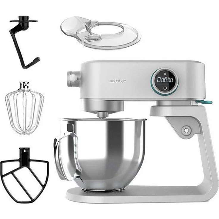 Cecotec Twist&Fusion 4000 Mixer Luxury White Küchenmaschine mit Planetenrührwerk, 800W, 8 Geschwindigkeiten, 5,2L, rot