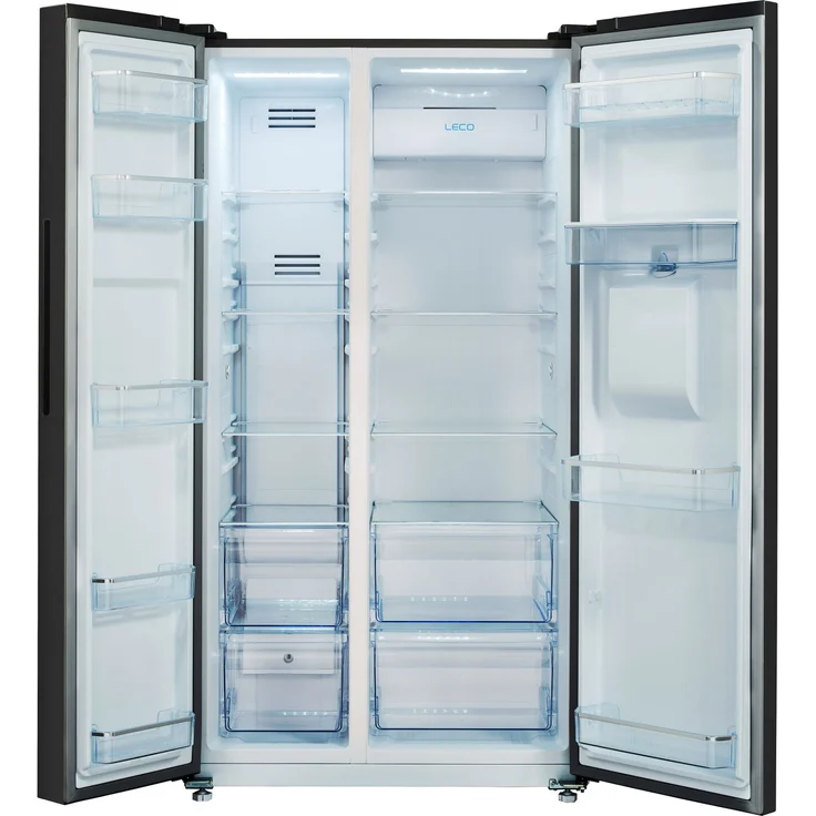 Chiq FSS559NEI42D Side-by-Side-Kühlschrank, freistehend, Dark Inox Look, Total NoFrost, Wasserspender, Wassertank, LED Touch Display, Schnellgefrieren, Breite 70.4 cm – Bild 3