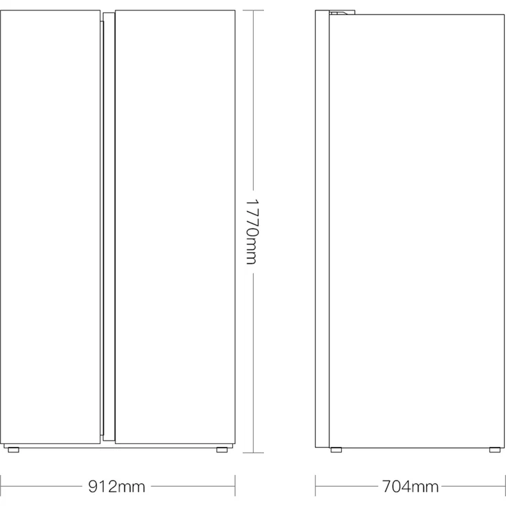 Chiq FSS559NEI42D Side-by-Side-Kühlschrank, freistehend, Dark Inox Look, Total NoFrost, Wasserspender, Wassertank, LED Touch Display, Schnellgefrieren, Breite 70.4 cm – Bild 10