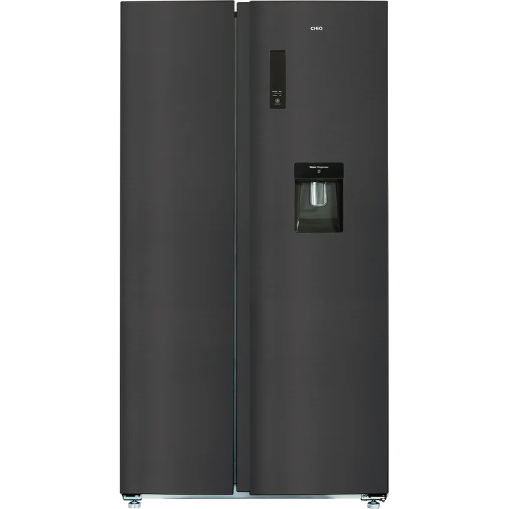 Chiq FSS559NEI42D Side-by-Side-Kühlschrank, freistehend, Dark Inox Look, Total NoFrost, Wasserspender, Wassertank, LED Touch Display, Schnellgefrieren, Breite 70.4 cm – Bild 1