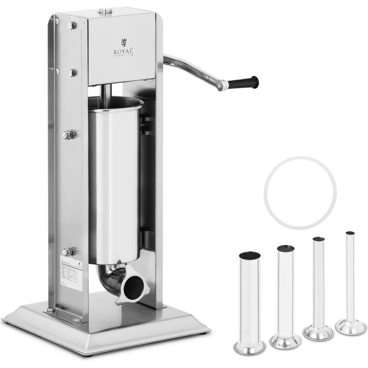 Royal Catering Wurstfüller, 5L, vertikal, Edelstahl, silber