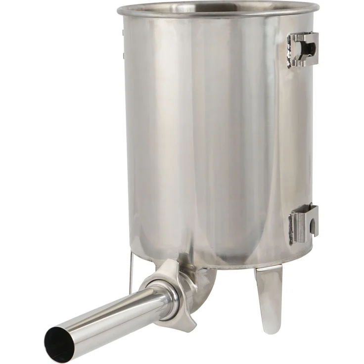 Zelsius Profi Wurstfüllmaschine, elektrisch, 120W, inkl. 4 verschiedene Füllrohre, 10 Liter, mit Fußpedal, Edelstahl, silber – Bild 6