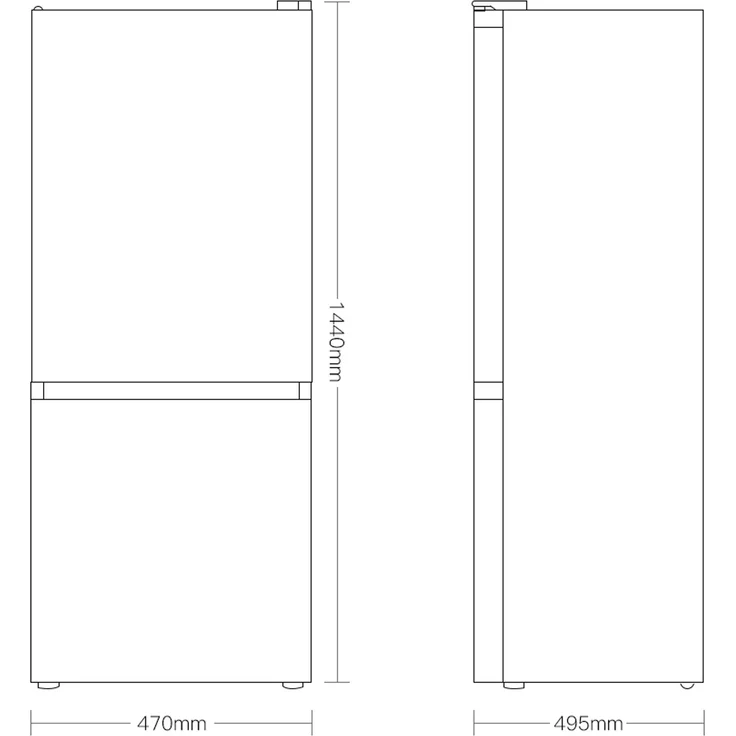 Chiq FBM157L42 Kühl-Gefrierkombination, freistehend, dark inox, LowFrost, LED, Breite 50 cm – Bild 5