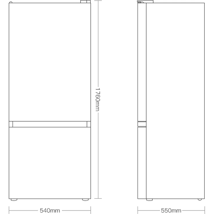Chiq CBM260LE42 Kühl-Gefrierkombination, freistehend, dark inox, LowFrost, LED, Breite 54 cm – Bild 6
