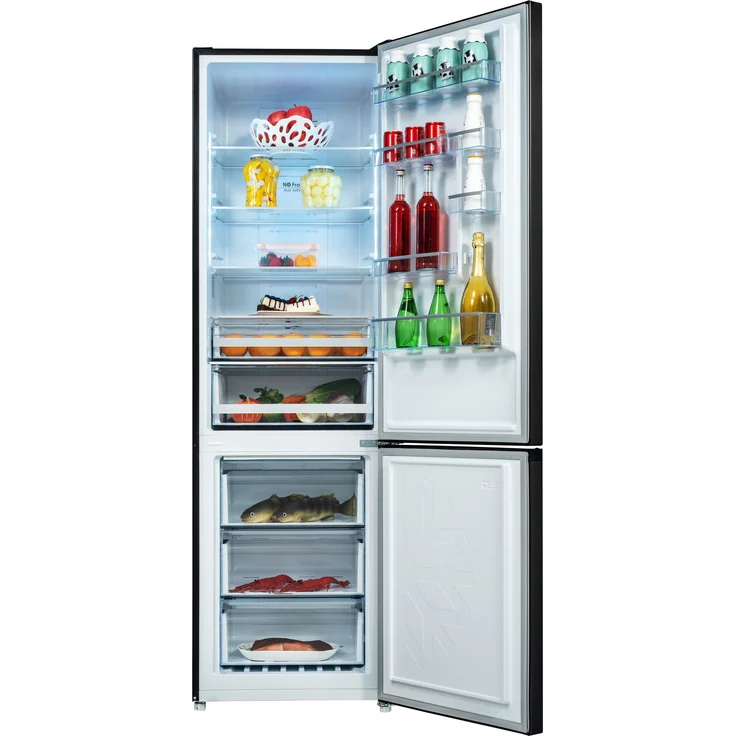 Chiq FBM351NEI42 Kühl-Gefrierkombination, freistehend, Premium Dark Inox, Total NoFrost, Invertertechnologie, Breite 60 cm – Bild 4