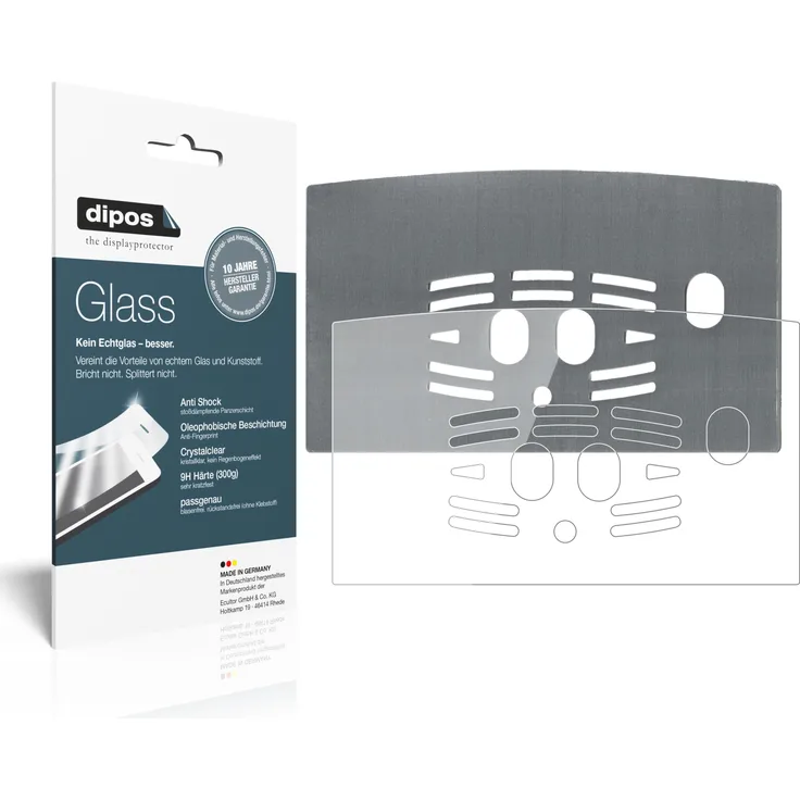 dipos 2x klare Panzerfolie kompatibel mit De'Longhi ECAM 23.466.B Cappuccino Tropfblech Tropfblech I Kaffeevollautomaten I Abtropfblech I Abtropfgitter kompatibel mit Kaffee-Maschine