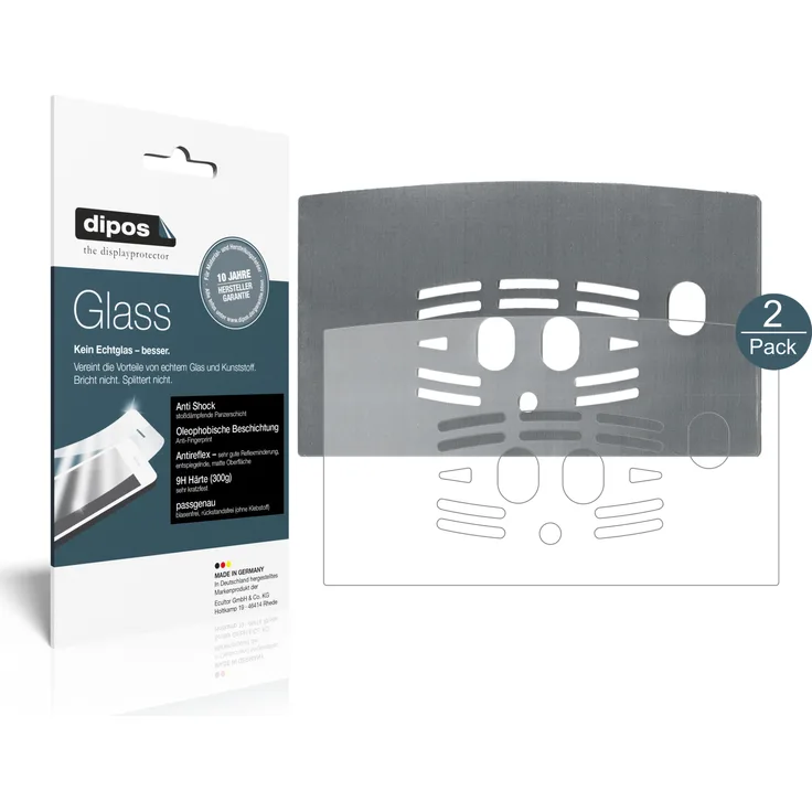 dipos 2x Matte Panzerfolie kompatibel mit De'Longhi ECAM 23.466.S Cappuccino Tropfblech I Kaffeevollautomaten I Abtropfblech I Abtropfgitter kompatibel mit Kaffee-Maschine