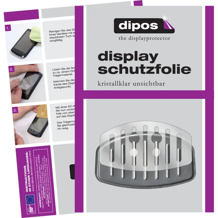 dipos 2x klare Schutzfolie kompatibel mit Krups EA 8150 Tropfblech I Kaffeevollautomaten I Abtropfblech I Abtropfgitter kompatibel mit Kaffee-Maschine