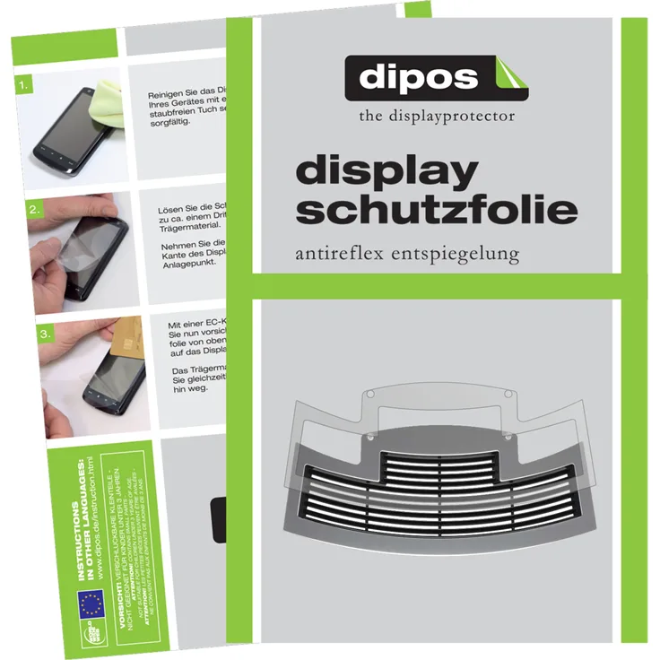 dipos 2x Schutzfolie matt kompatibel mit Jura E8 bis Modell 2017 Tropfblech Folie Displayschutzfolie