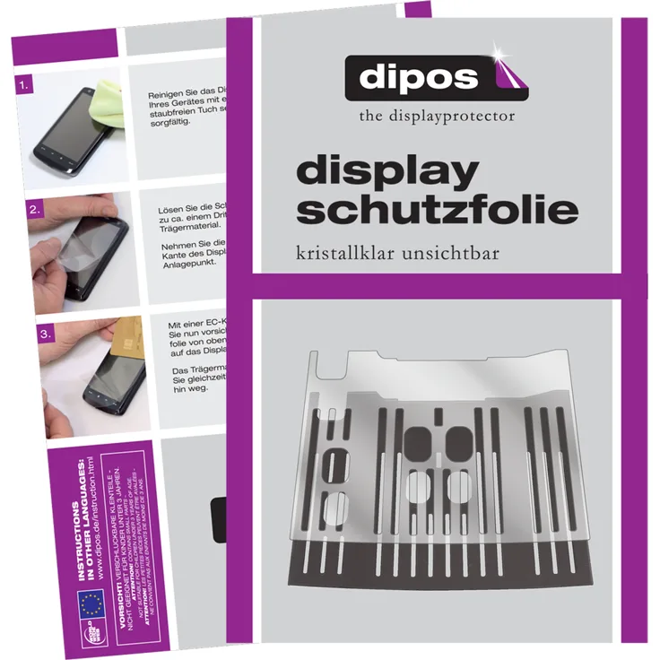 dipos 2x klare Schutzfolie kompatibel mit De'Longhi Dinamica ECAM 350.15.B Tropfblech I Kaffeevollautomaten I Abtropfblech I Abtropfgitter kompatibel mit Kaffee-Maschine