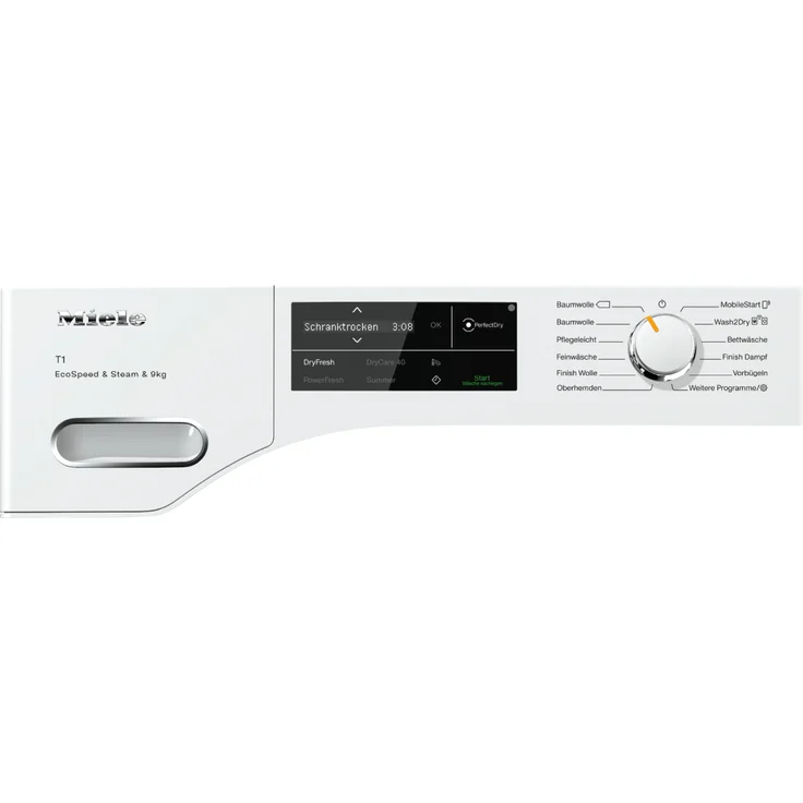 Miele TWL780WP EcoSpeed&Steam&9kg, Wärmepumpentrockner, A+++, Fassungsvermögen 9 kg, Standgerät, Breite 59,6 cm - Preisvergleich – Bild 2