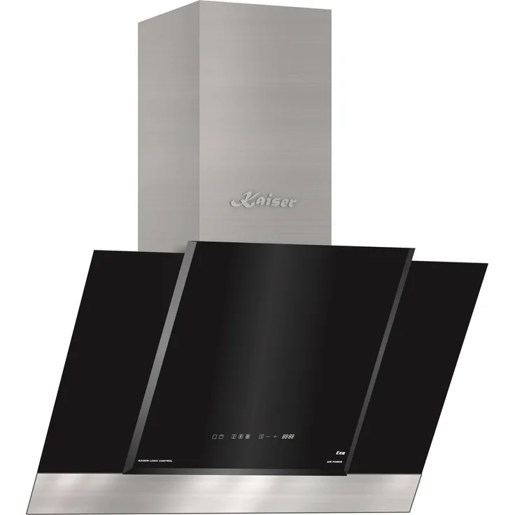 Kaiser AT 8438 F ECO Dunstabzugshaube 80cm kopffrei EEK:A Wandhaube Schwarzglas TouchControl