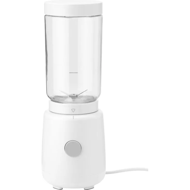 Rig-Tig FOODIE Z00605 Smoothiemixer Retrodesign Smoothie Maker, Blender, Mixer, Kunststoff, Tritan, Edelstahl, 500 ml weiß