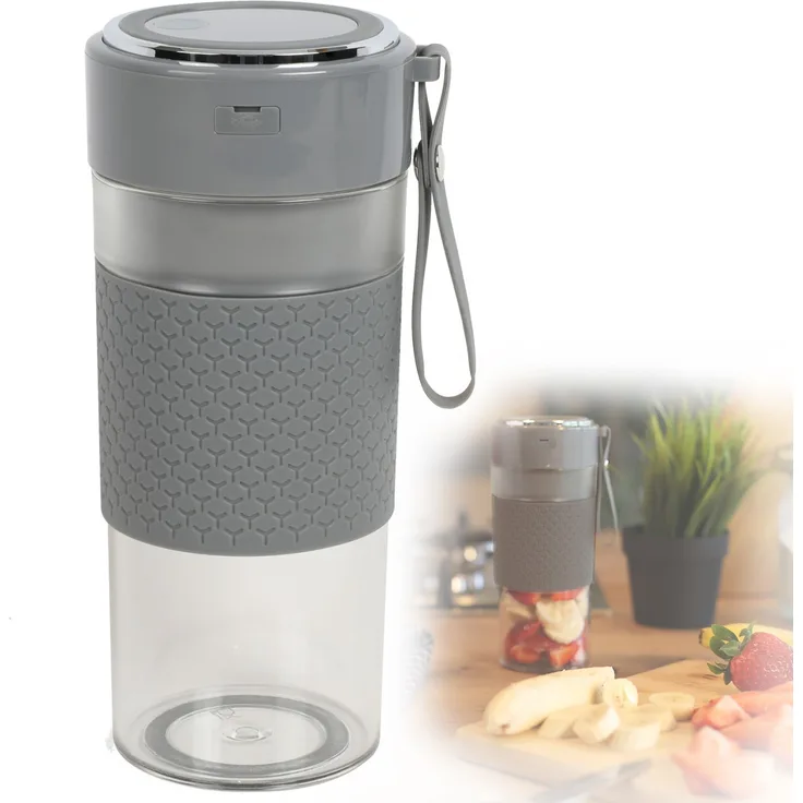 LIVOO DOP221G Standmixer mit Akku, 300 ml, Smoothies, Kunststoff, Edelstahl, grau