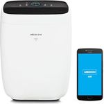 Medion MD10378 Luftreiniger mit App Steuerung, 3-in-1 HEPA13-Filter, bis 72 m², CADR 345 m³-h, Luftqualitätsanzeige, Timerfunktion, Schlafmodus, Touch-Bedienfeld, weiß-schwarz